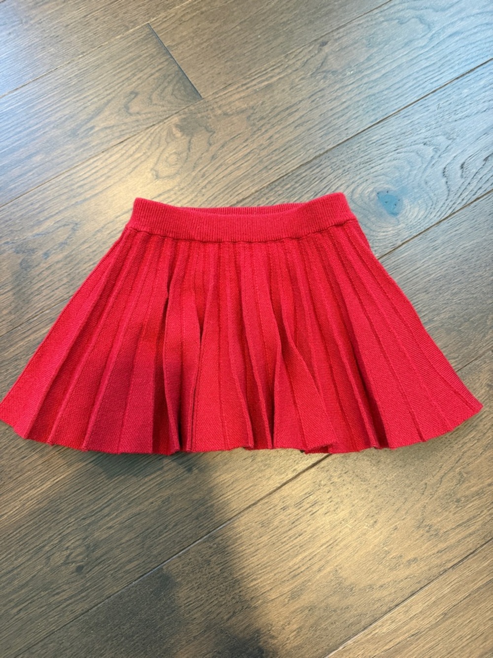 Mayoral Red Pleated Knit Mini Skirt Size 2 - C37-070